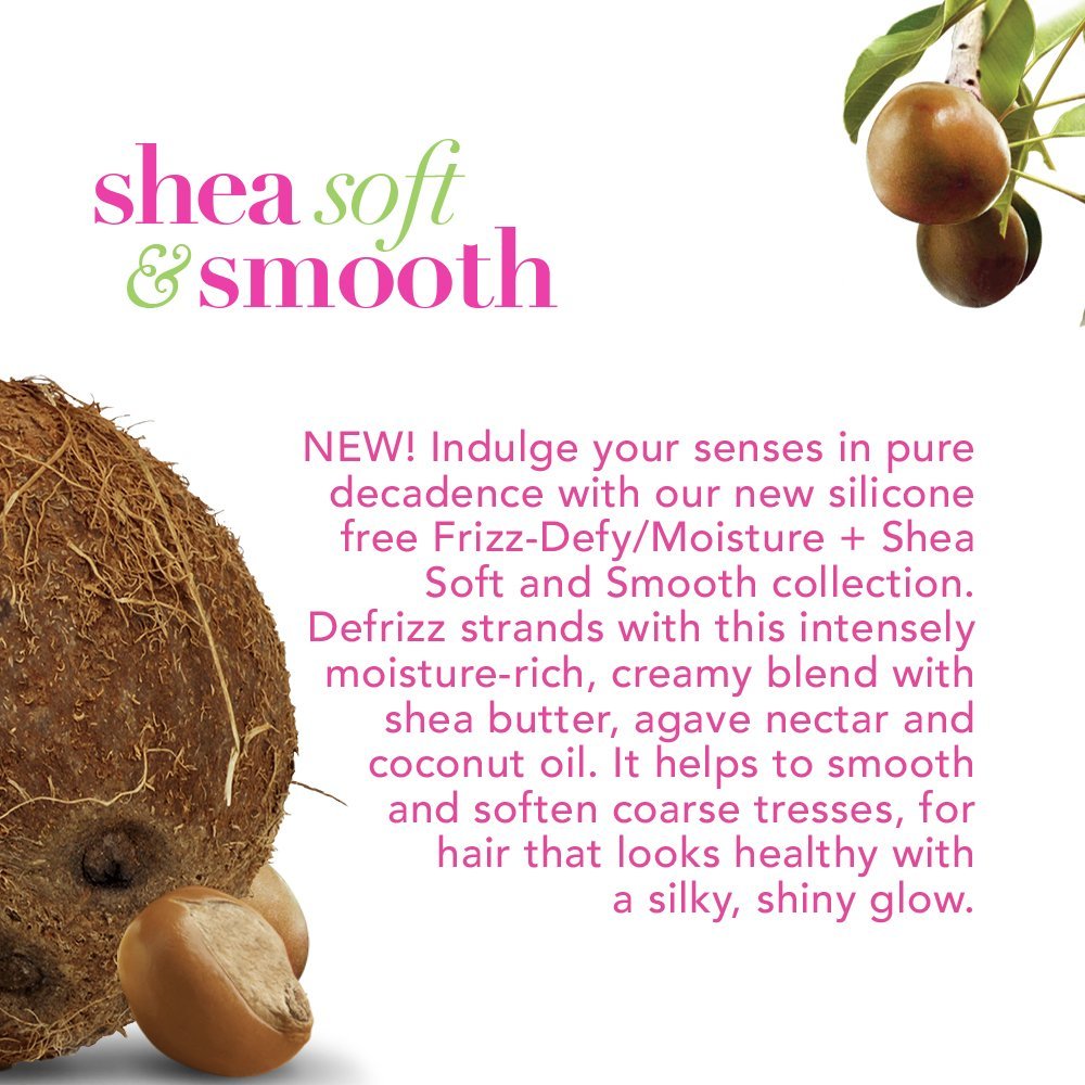 OGX Frizz-Defy/Moisture + Shea Soft & Smooth Shampoo, 13 Ounce