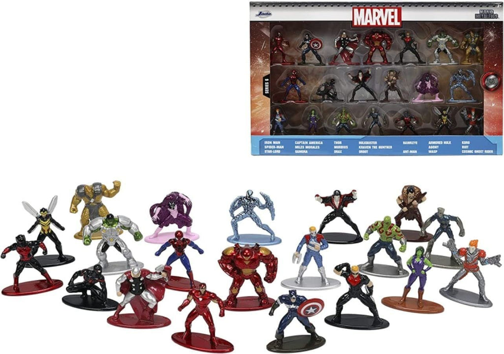 Jada Toys Marvel 1.65" Die-cast Metal Collectible Figures 20-Pack Wave 6, Toys for Kids and Adults