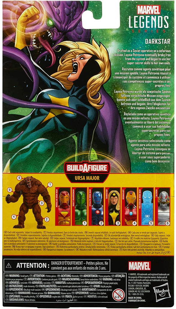 Marvel Legends Series 6-inch Darkstar Action Figure Toy, Premium Design and Articulation, Includes 2 Accessories and 1 Build-A-Figure Part