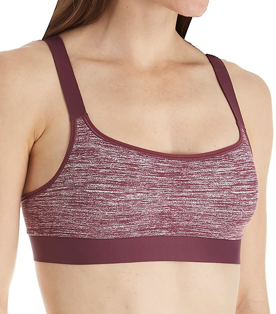 Hanes Reversible SmoothTec Wirefree Bra (MHG550) XL/Burgundy Heather Print