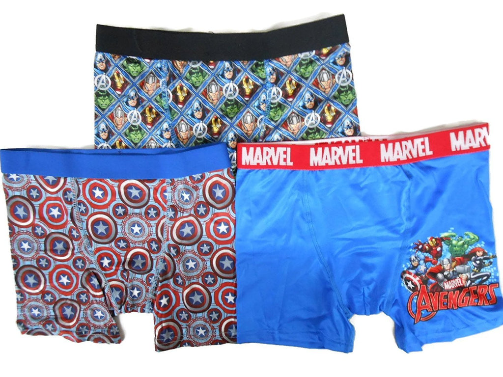 Handcraft Marvel 3-Pack Boys Athletic Boxer Briefs Spandex Blend Hulk Captain America Flash Ironman