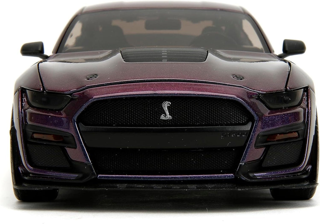 Pink Slips 1:24 2020 Ford Mustang Shelby GT Die-Cast Car, Toys for Kids and Adults(Purple)