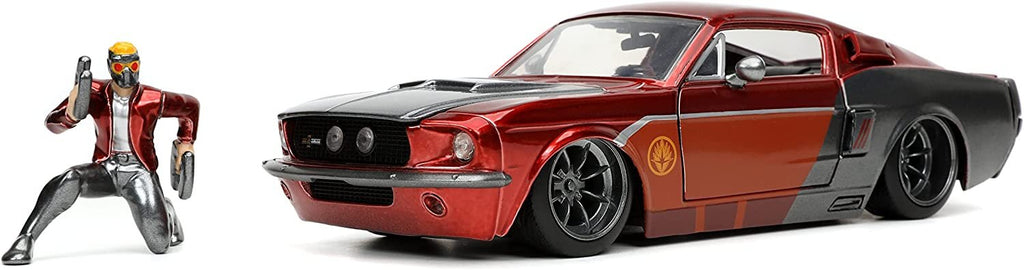 Jada Toys Marvel Guardians of The Galaxy 1:24 1967 Shelby GT500 Die-cast Car with 2.75" Star-Lord Figure