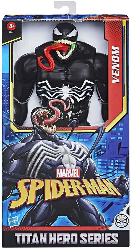 Spider-Man Marvel Titan Hero Series Deluxe Venom Toy 12-Inch-Scale Collectible Action Figure, Toys for Kids Ages 4 and Up