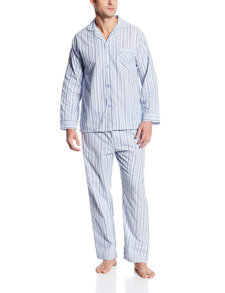 Hanes Men's Woven Plain-Weave Pajama Set