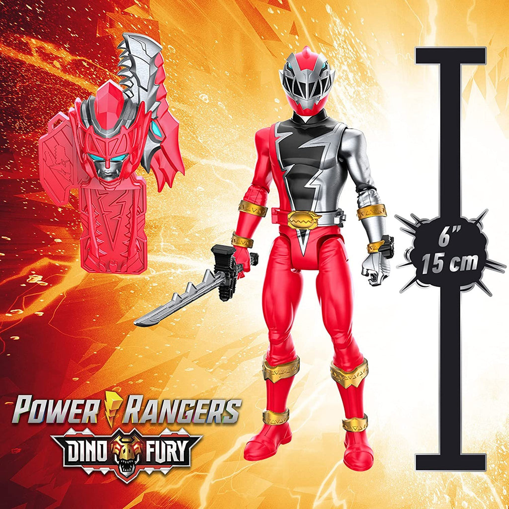 Power Rangers Dino Fury 5 Ranger Team Multipack 6-Inch Action Figure Toys with Dino Fury Keys and Chromafury Saber Weapon Accessories (Amazon Exclusive)