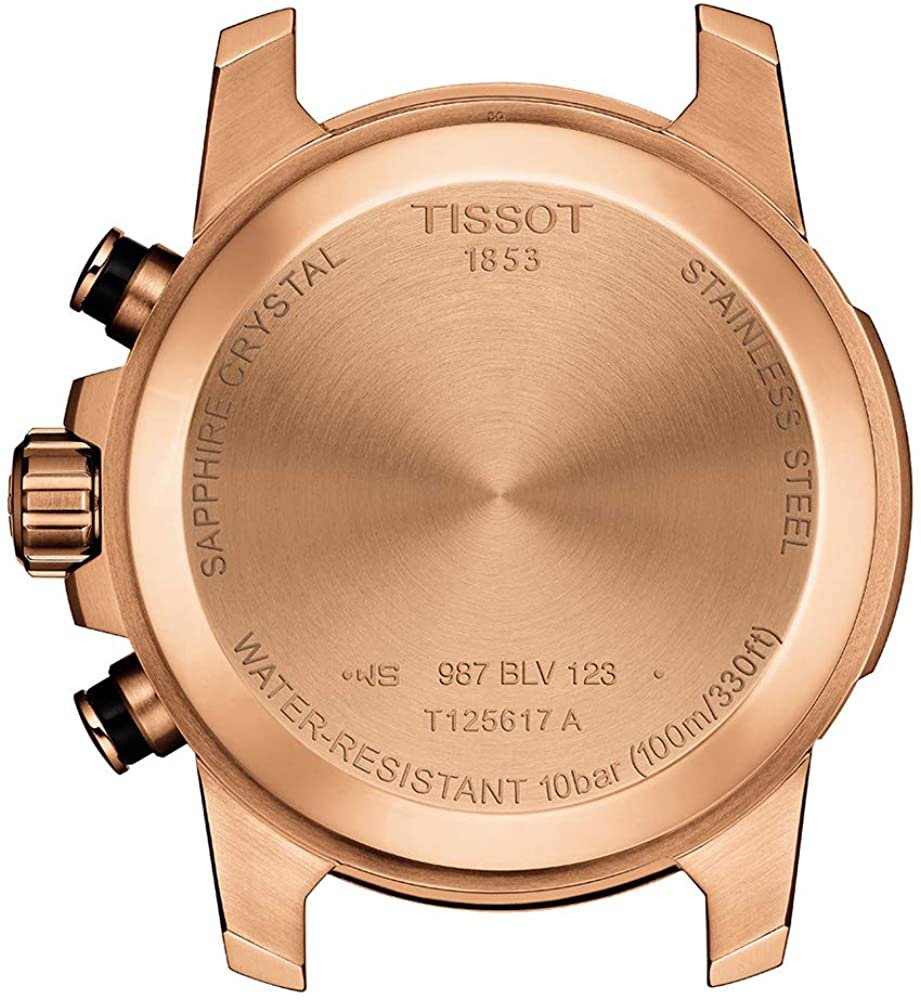 Tissot Men's Supersport Stainless Steel Swiss Quartz Leather Strap, Black, 22 Casual Watch (Model: T1256173605100)