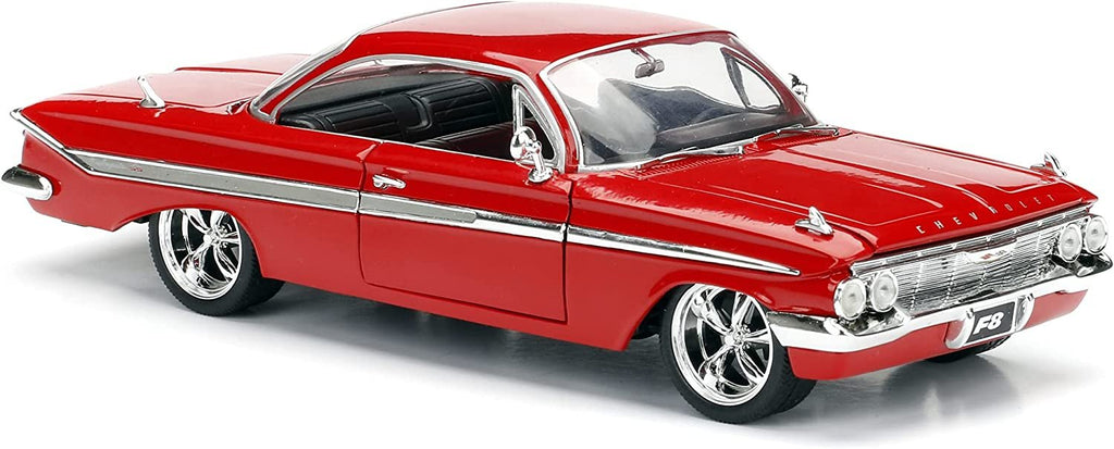 Jada Toys Fast & Furious 8 1:24 Diecast - Dom's Chevy Impala Vehicle , Red