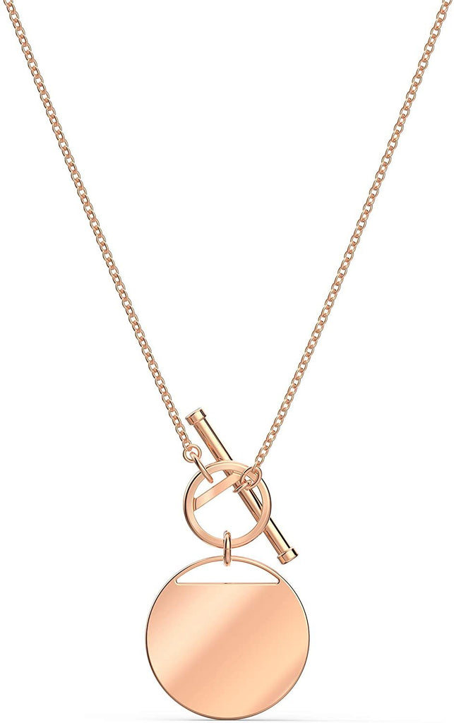 SWAROVSKI Women's Ginger Rose-Gold Tone Finish Necklace & Earrings Clear Crystal Jewelry Collection