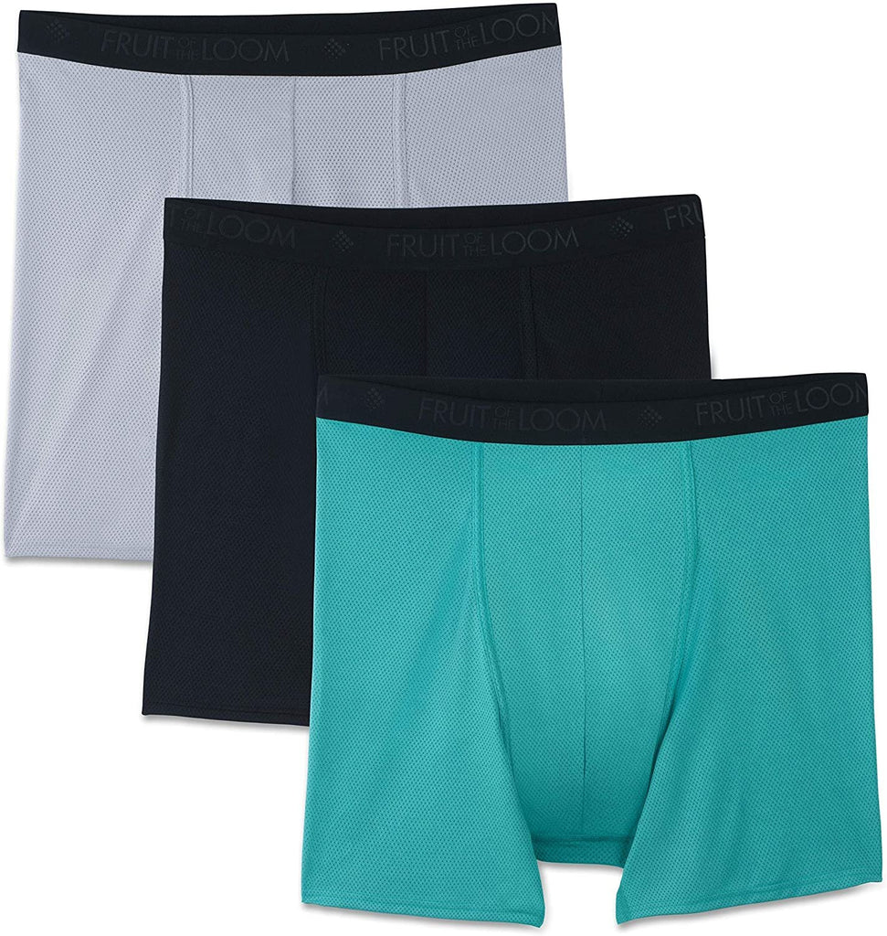 Fruit of the Loom Men's Breathable Cotton Boxer Briefs (Regular & Big Man)