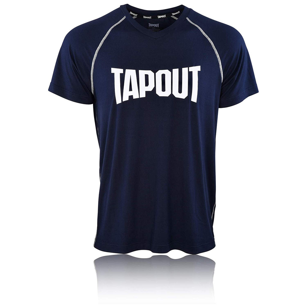 TapouT Mens Lounge Shirt Jersey - Super Soft V-Neck T Shirt Spandex/Polyester Blend Sleep Pajama Fight