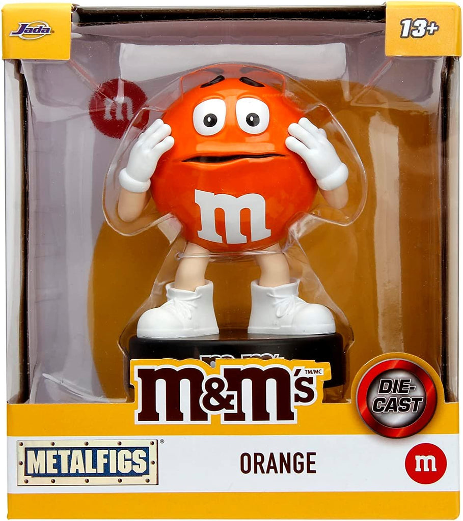 M&M's 4" Orange Die-Cast Collectible Figure, Toys for Kids and Adults
