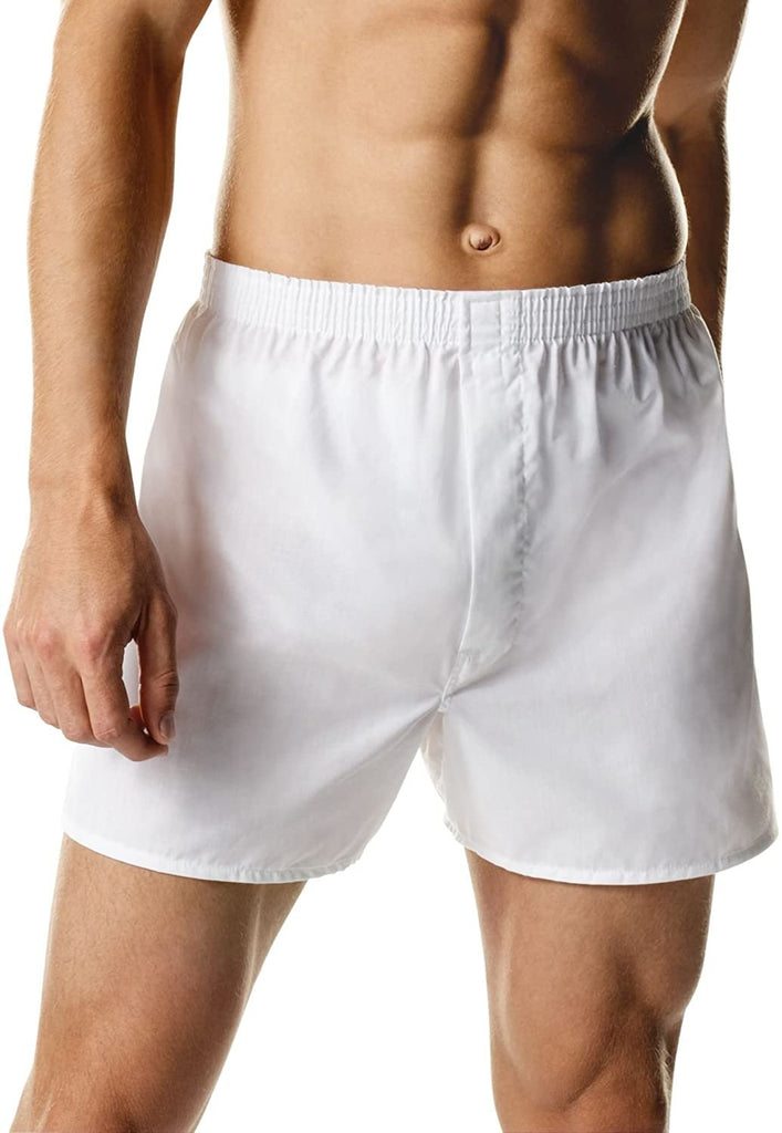 Hanes 436B Men's TAGLESS Full-Cut Boxer with Comfort Flex Waistband 3-Pack