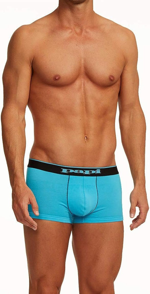 Papi Men's Stylish Brazilian Solid and Print Trunks (3-Pack of Men's Underwear)