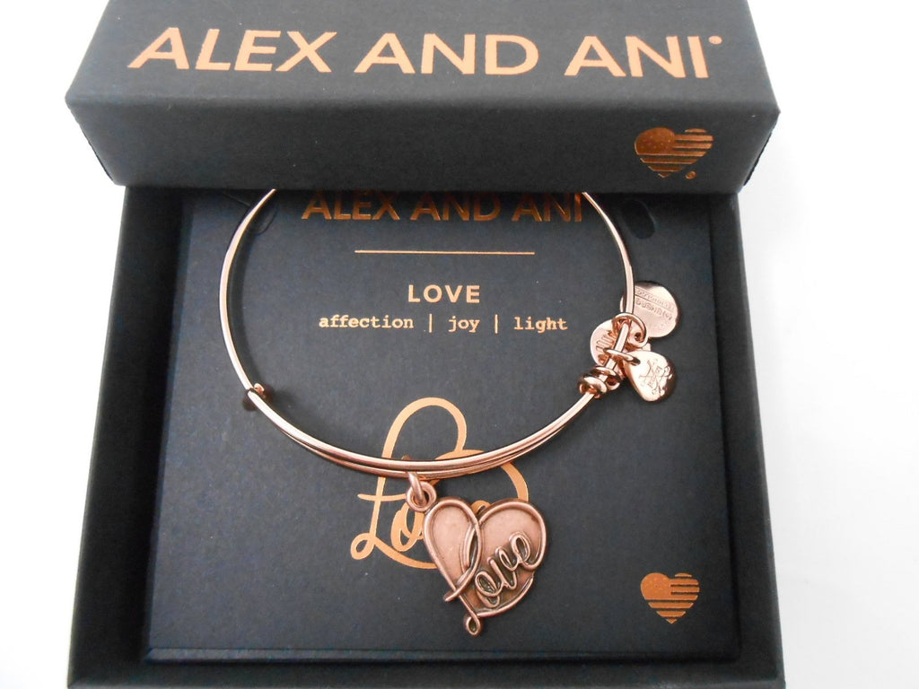 Alex and Ani Womens Path of Symbols - Love IV Charm Bangle