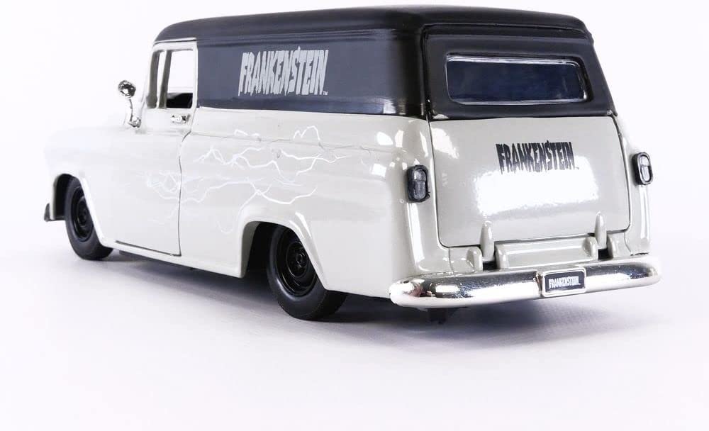 Jada Toys Universal Monsters 1:24 1957 Chevy Suburban Die-cast Car & 2.75" Frankenstein Figure, Toys for Kids and Adults