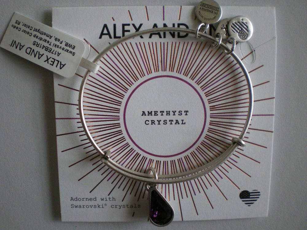 Alex and Ani Womens Swarovski Teardrop Color Code Bangle September/Rafaelian Gold/Sapphire