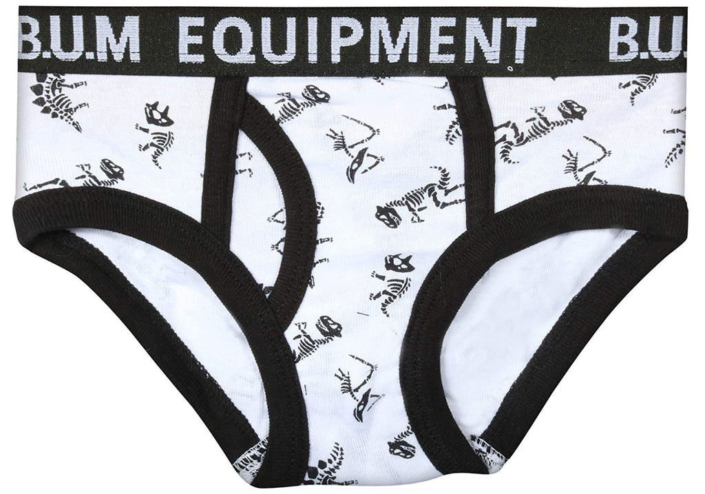 B.U.M. Equipment Toddler and Little Boys' 6 Pack Underwear Briefs, Solids and Prints