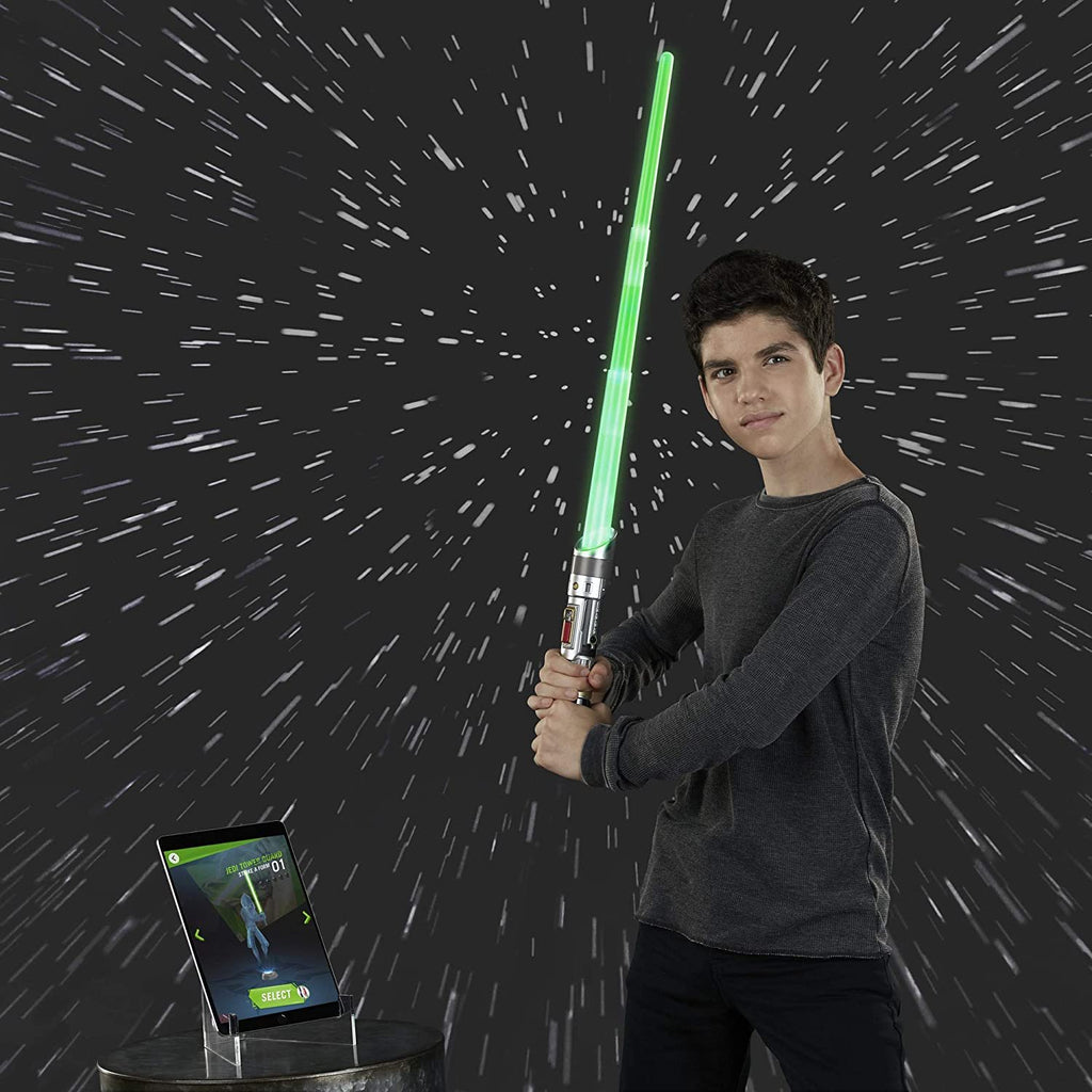 Star Wars Lightsaber Academy Interactive Battling System Lightsaber with Smart-Hilt, Motion Capture Technology, Free App for Gameplay, Brown