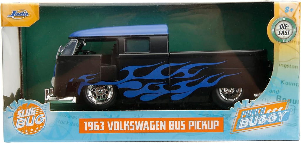 Punch Buggy Slug Bug 1:24 1963 Volkswagen Bus Pickup Die-Cast Car, Toys for Kids and Adults