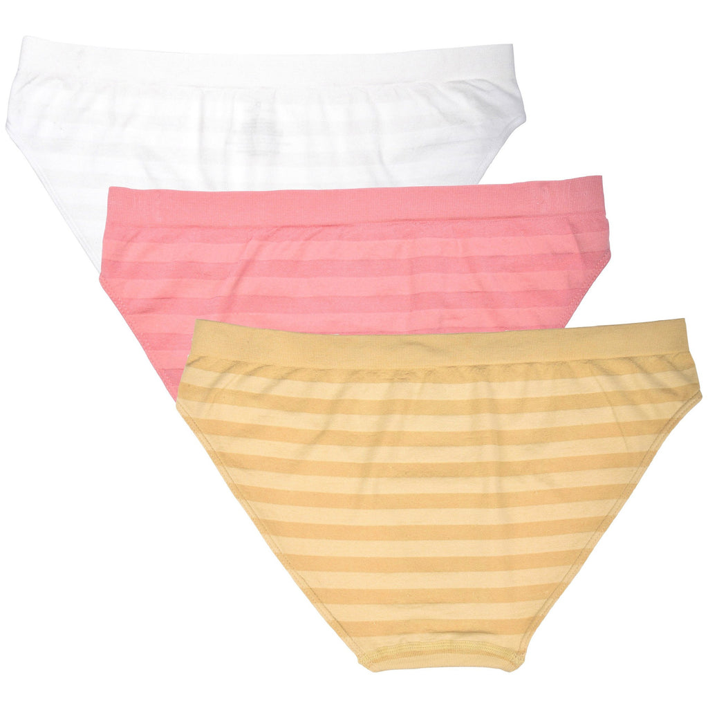 Donna Loren Women's Striped Bikini Panties, 3-Piece Set