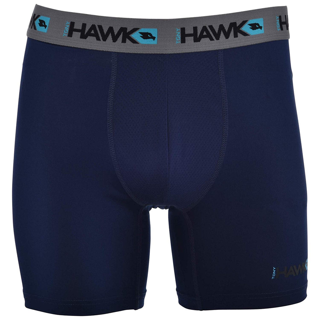 TONY HAWK Mens Performance Underwear - 3-Pack Stretch Performance Boxer Briefs Training Breathable Athletic Fit No Fly