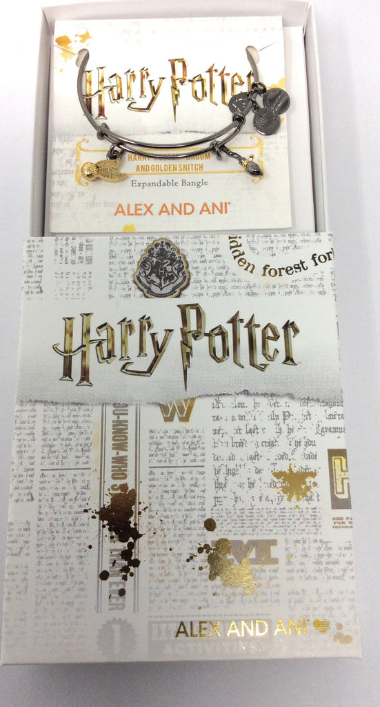 Alex and Ani Womens Harry Potter - Quidditch Duo Charm Bangle Midnight Silver One Size