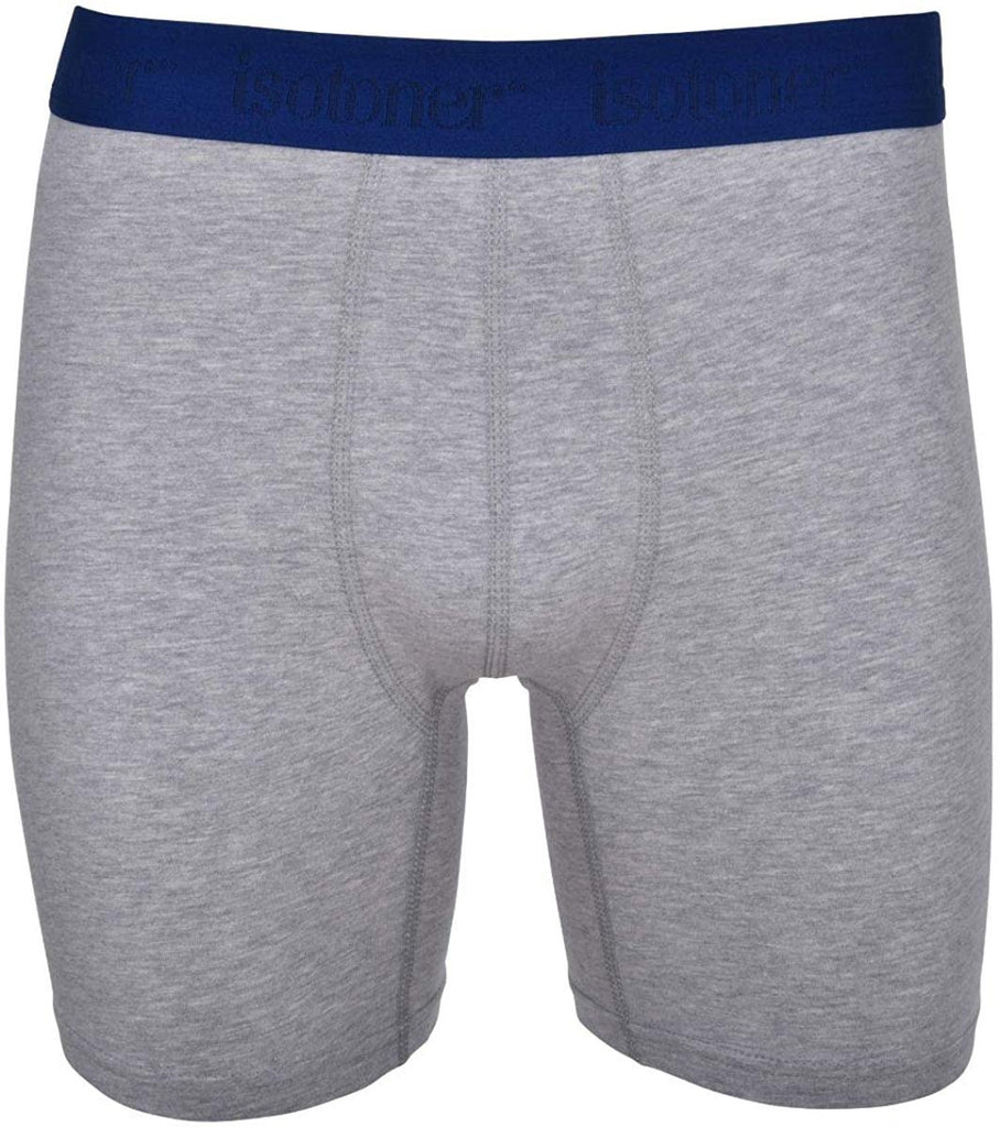 ISOTONER Men's Boxer Briefs 4-Pack Essential Cotton Stretch No Fly