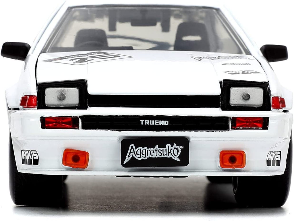 Jada Toys Sanrio 1:24 1986 Toyota Trueno (AE86) Die-cast Car & Aggretsuko️ Figure, Toys for Kids and Adults (33725)