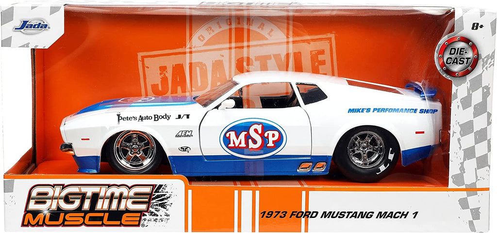 Jada Toys Big Time Muscle 1:24 1973 Ford Mustang Mach 1 Die-cast Car, Toys for Kids and Adults