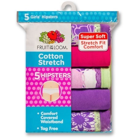 Fruit of the Loom Little Girls'  Cotton Stretch Hipster(Pack of 5)