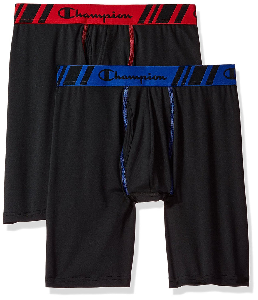 Champion Men's Tech Performance Long Boxer Brief, Pack of 2