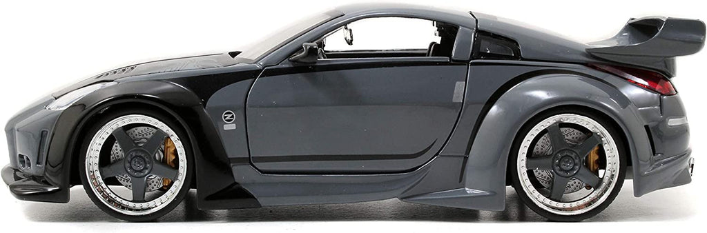 Jada Toys Fast & Furious 1:24 D.K.'s Nissan 350Z Die-cast Car, Toys for Kids and Adults, Grey and Black (97172)