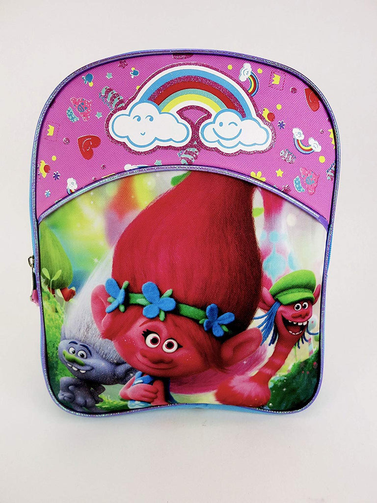 Dreamworks Trolls Movie Poppy Cooper Childrens Backpack with Front Zipper Pocket