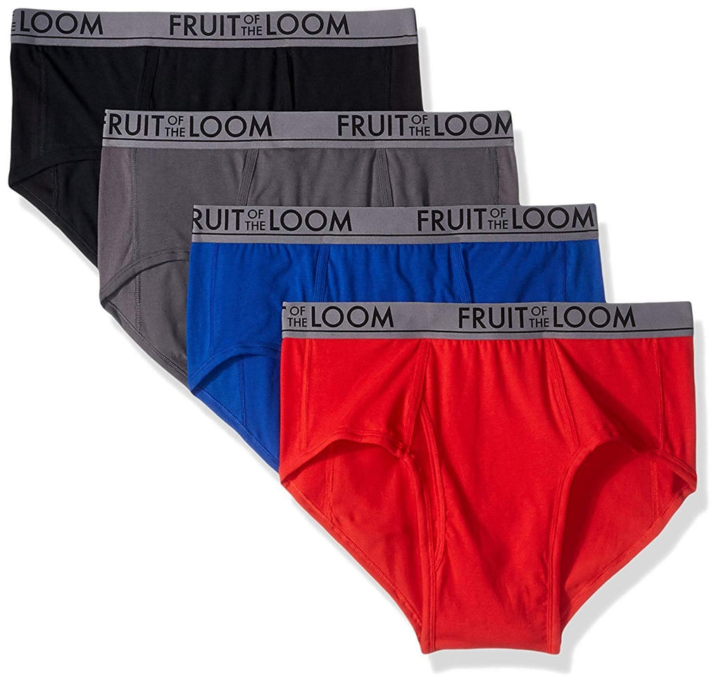 Fruit of the Loom Men's Underwear Basic Cotton Brief, Multi-Pack