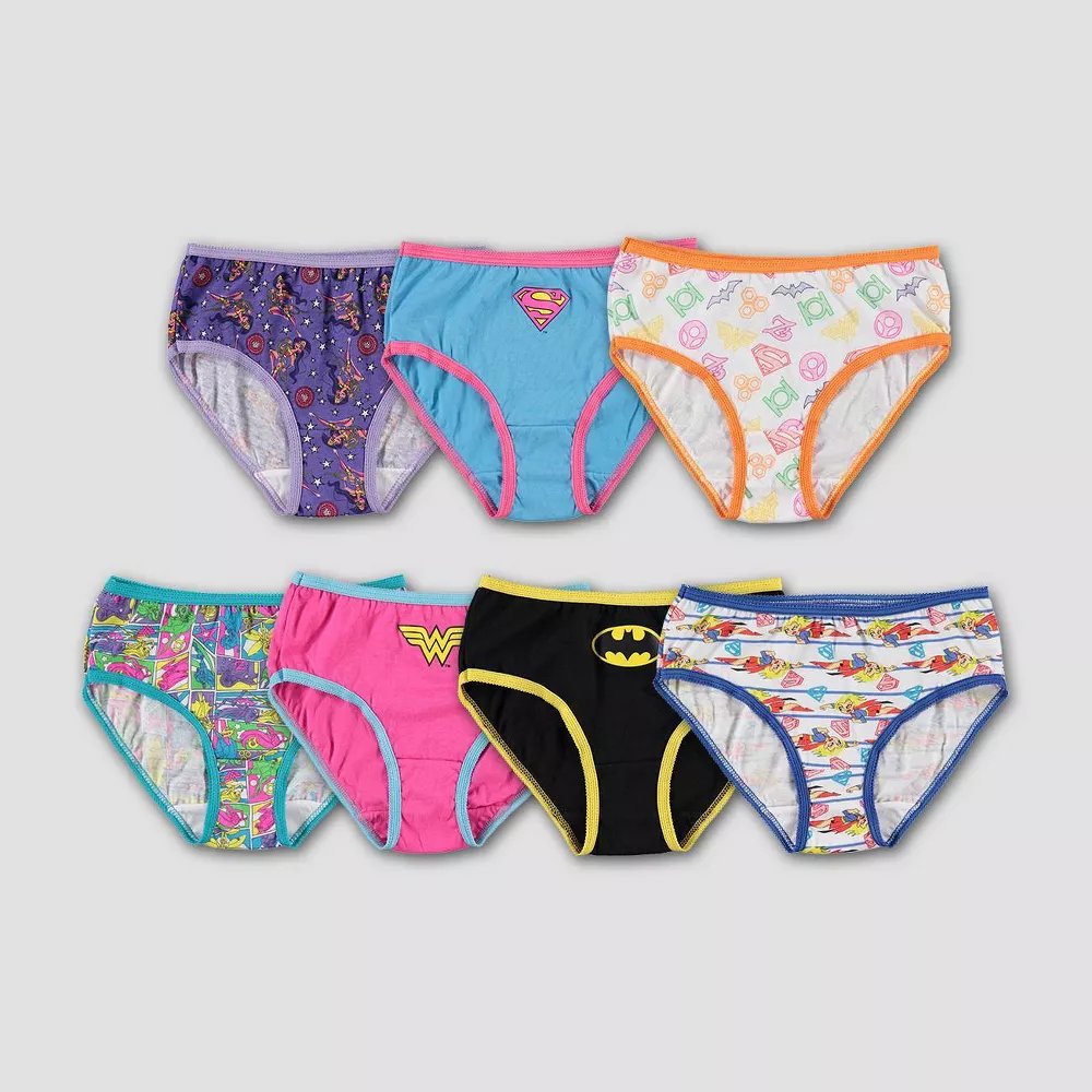DC Superhero Girls 7pk Underwear Panties Wonderwoman