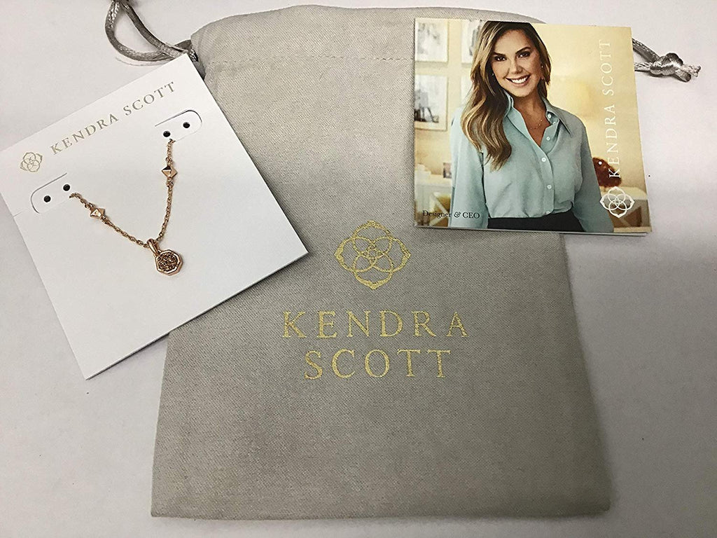 Kendra Scott Nola Short Pendant Necklace in Rose Gold Drusy