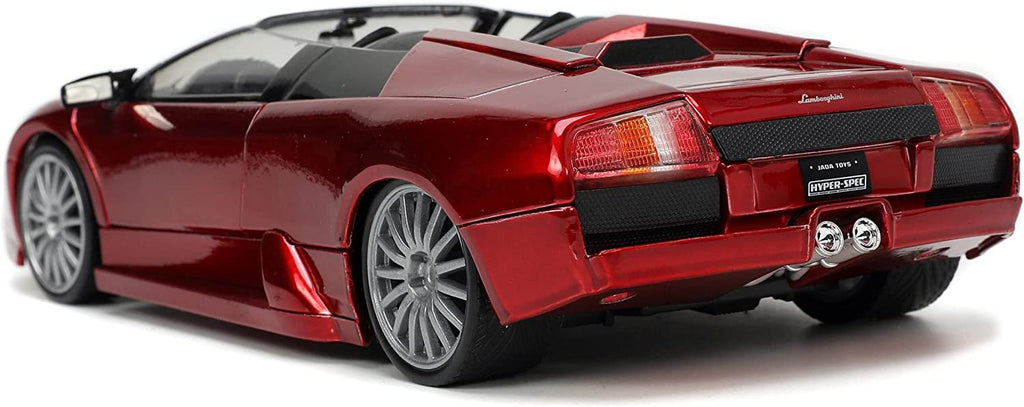 Jada Toys Hyper-Spec 1:24 Lamborghini Murcielago Roadster Die-cast Car Red, Toys for Kids and Adults