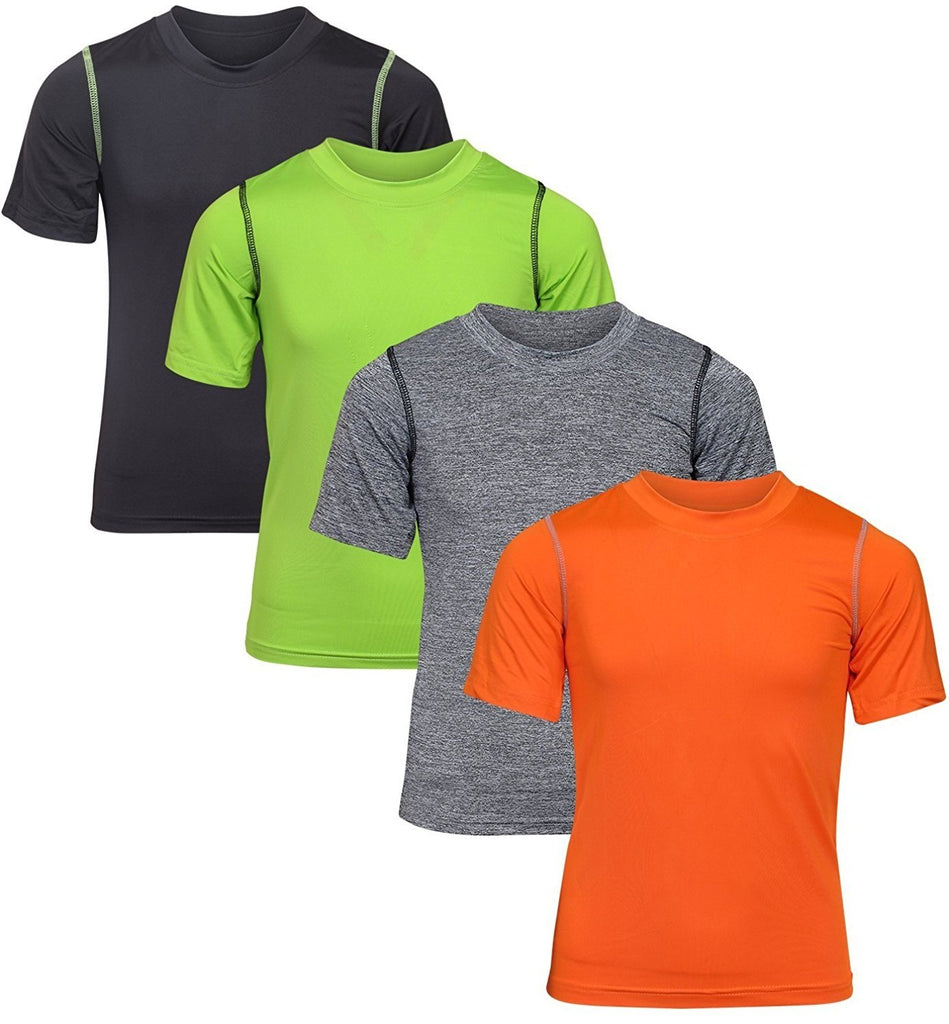 Black Bear Boy's Performance Dry-Fit T-Shirts (4 Pack)
