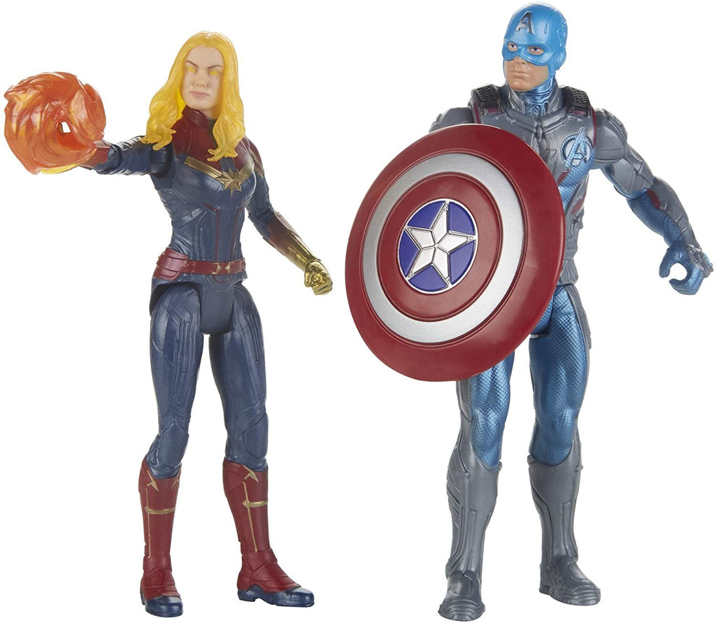 Avengers Marvel Endgame Captain America & Captain Marvel 2 Pack Characters from Marvel Cinematic Universe Mcu Movies