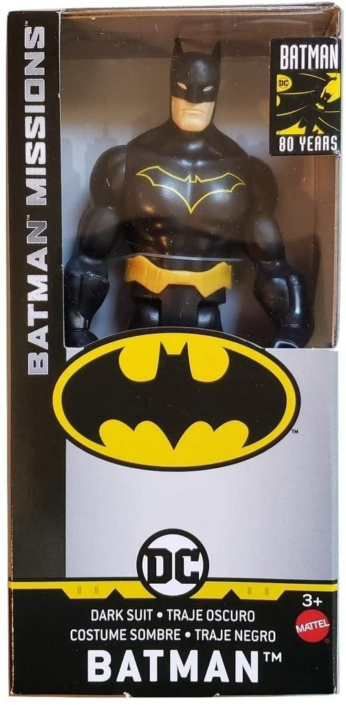 DC Comics Batman Missions 6" Inch Batman (Dark Suit) Basic Action Figure in Window Box