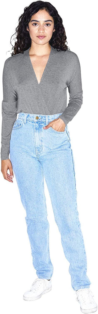 American Apparel Women's Mix Modal Long Sleeve Drape Bodysuit