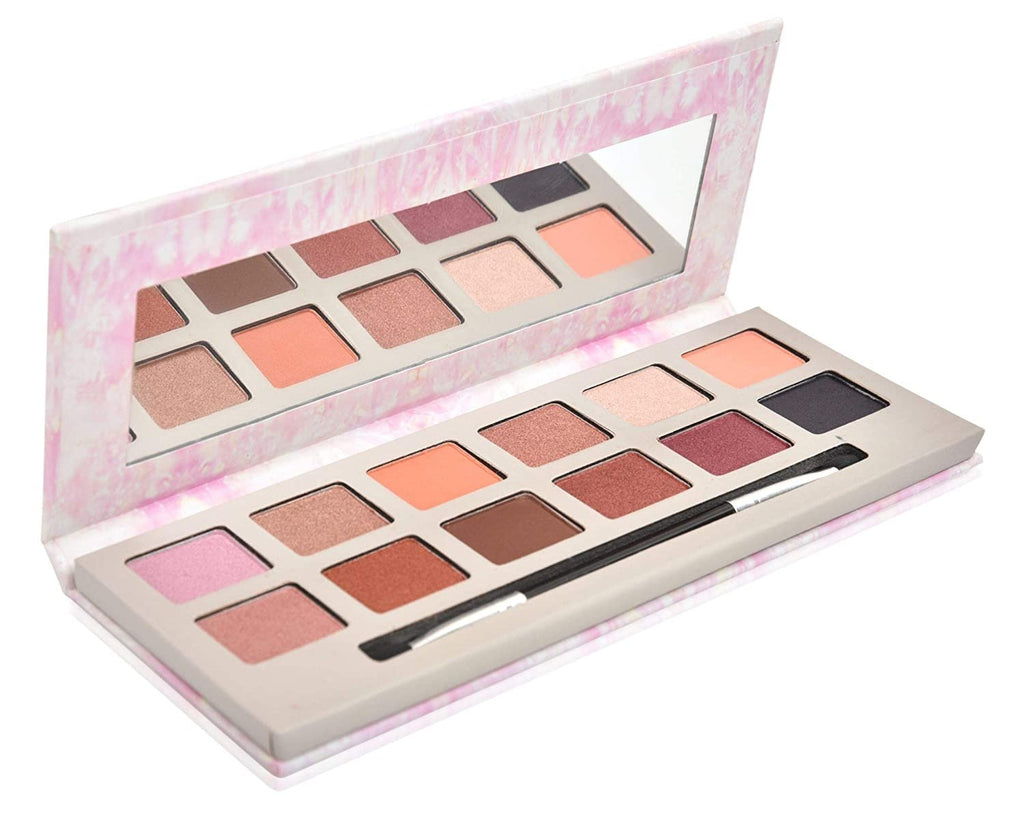 Forever Beauty Eyeshadow Palette Makeup - 12 Premium Quality Colors- With Mirror and Double-End Brush in Gift Pack