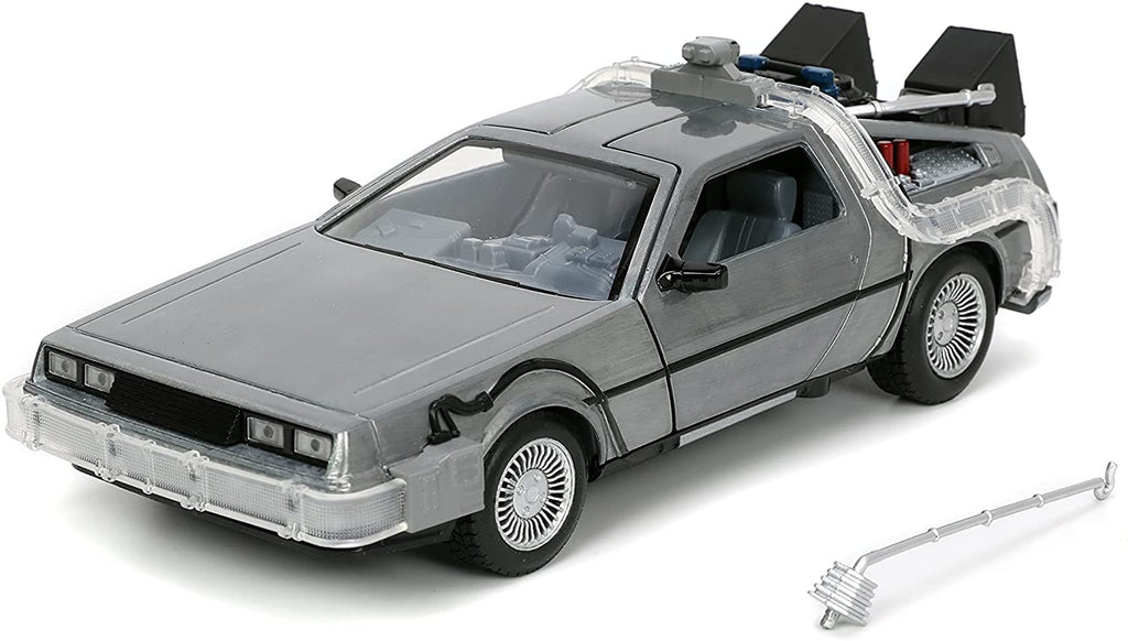 Jada Toys Back to The Future Part I 1:24 Time Machine Die-cast Car Light Up Feature, Toys for Kids and Adults