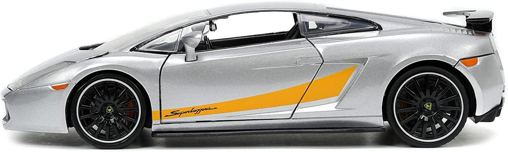 Jada Toys Hyper-Spec 1:24 Lamborghini Gallardo Superleggera Die-cast Car Silver, Toys for Kids and Adults