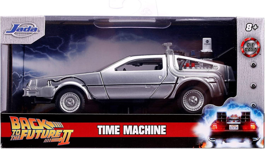 Jada Toys Back to The Future Part II 1:32 Time Machine Die-cast Car, Toys for Kids and Adults