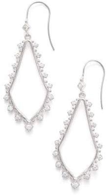 Kendra Scott Bea Dangle Earrings in Rhodium Filigree and CZ