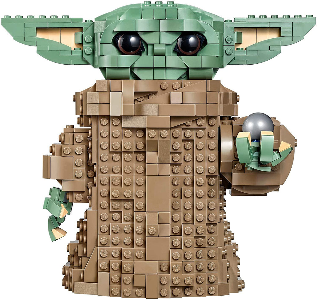 LEGO Star Wars: The Mandalorian The Child 75318 Build-and-Display Kit — Christmas Holiday Bundle for Kids Aged 10+ and Any Star Wars Fan — 2020 Buildable Model (1,073 Pieces) — BROAGE Drawstring Bag