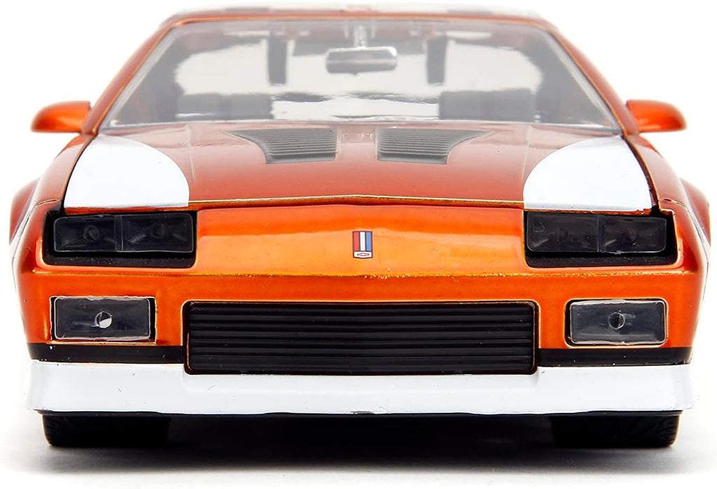 Jada Toys Cheetos 1:24 1985 Chevy Camaro Z28 Die-Cast Car & 2.75" Chester Cheetah Figure, Orange
