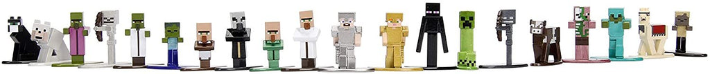 Jada Toys Minecraft 20-Pack Wave 1 Nano METALFIGS 1.65" Die - Cast Figures, Multicolor (30125)